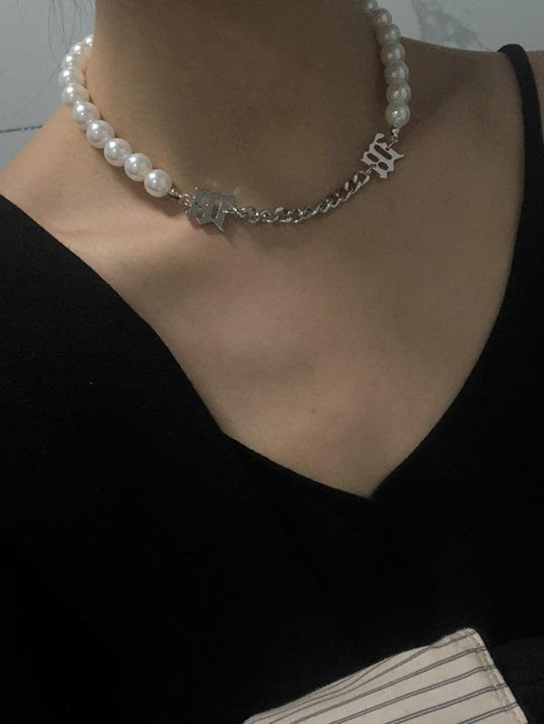 Lovevop Chic Pearl Split Joint Necklace for Women - Elegant Layered Jewelry Gift for Party, Wedding & Date Night