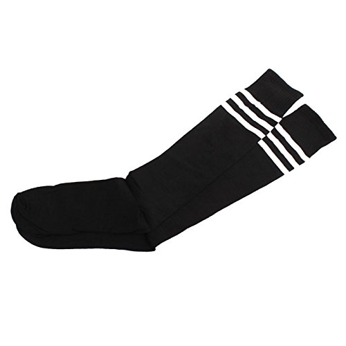 1 Pair High Thigh Knee Over Socks for Women - Black Cheerleader & Crock Style - Perfect for Dance, Sports & Casual Wear