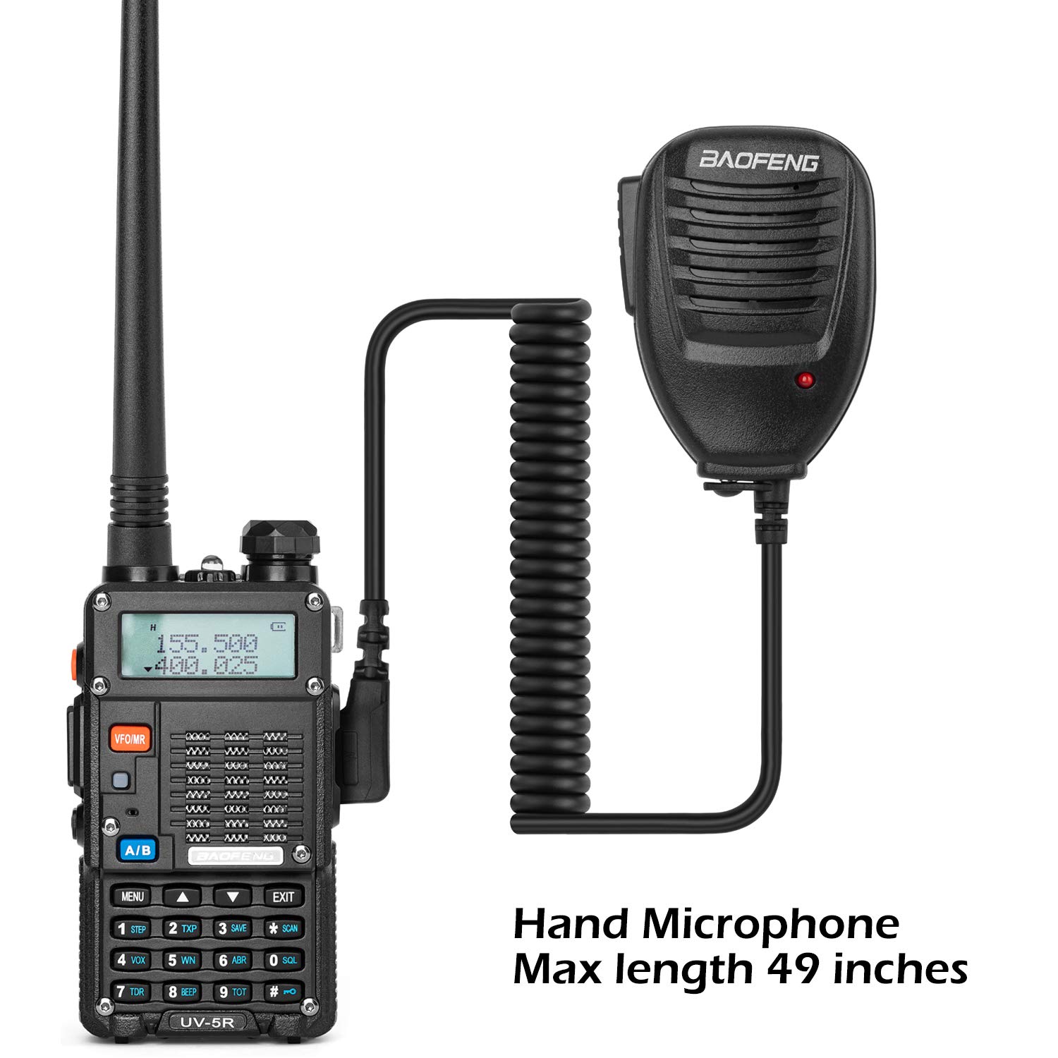 BaoFeng UV-5R 8-Watt 3rd Gen Dual-Band Two-Way Radio - Handheld Ham Radio with 2 Rechargeable Batteries, Earpiece & Programming Cable - Complete Walkie Talkie Set for Outdoor Adventures, Emergency Communication & Hiking (Pack of 1)