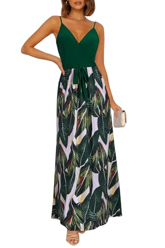 Green With Leaf Print