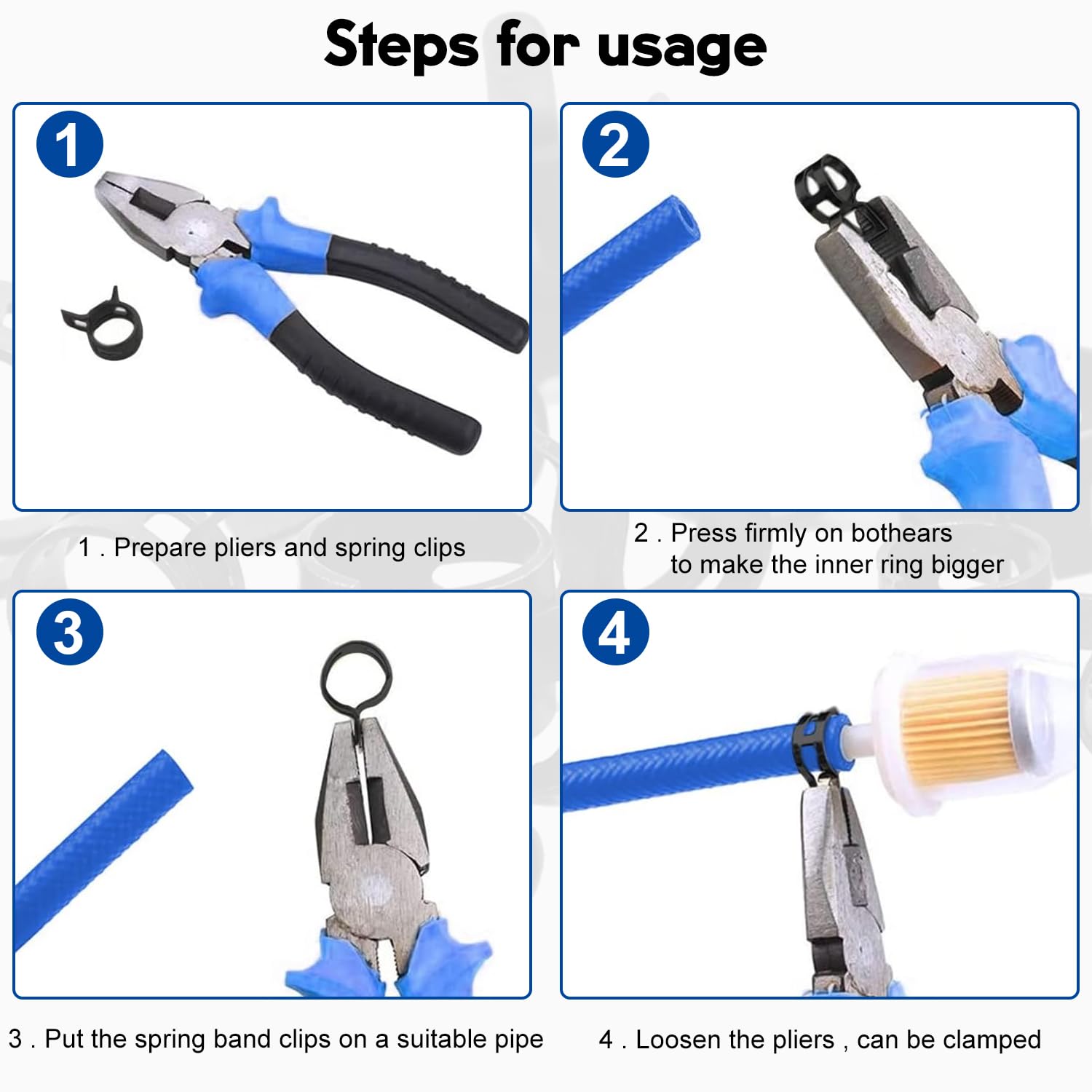 MroMax 20Pcs 10mm Hose Clamps for Fuel/Vacuum/Air/Water Pipes - Automotive Fasteners