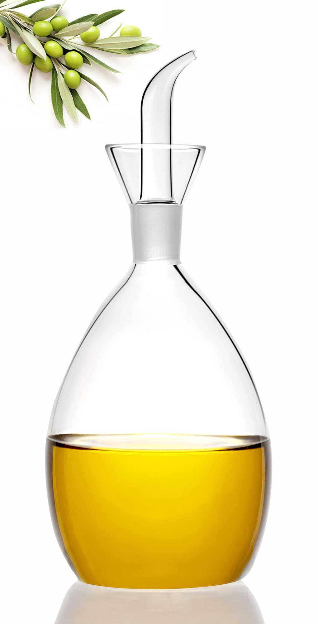 HAIZEEN 18 oz / 500 ml Olive Oil & Vinegar Dispenser Bottle with Non-Drip Spout - Premium Kitchen Oil Pourer for Cooking, Salad Dressing & BBQ - Perfect for Home, Restaurant & Bathroom Use