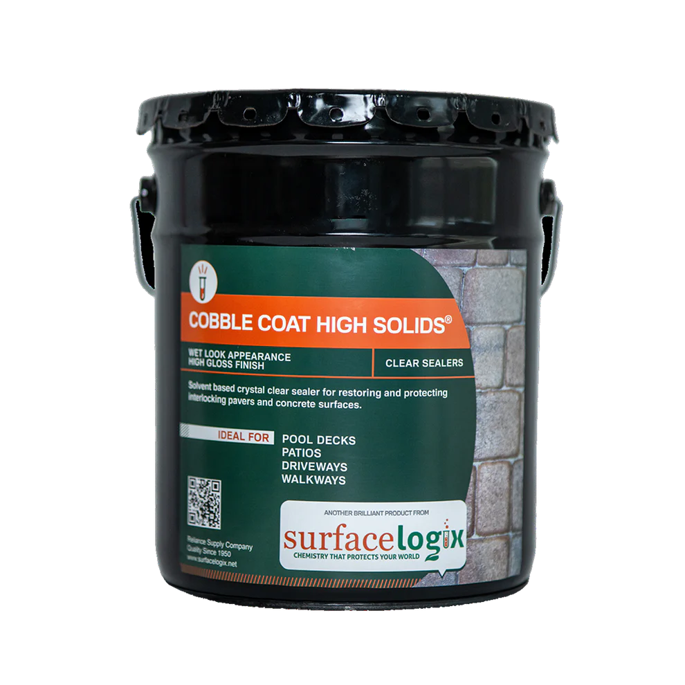 Premium Cobble Coat High Solids - Durable Stone & Concrete Sealer for Driveways, Patios & Walkways | Weatherproof & UV Resistant Protection for Outdoor Surfaces