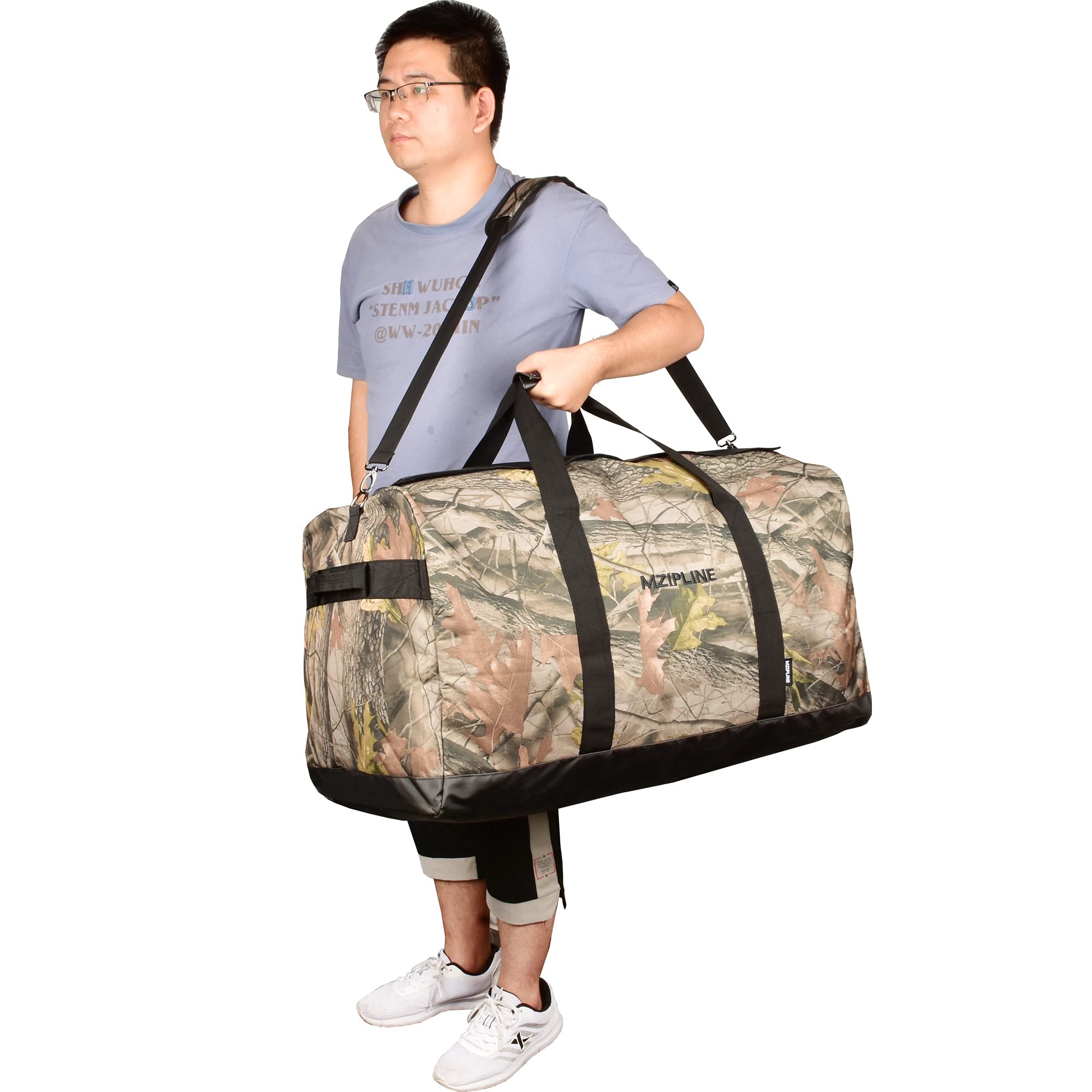 **XXL Extra Large Duffle Bag - Smell Proof & Foldable - 130L Big Capacity Travel Duffel Bag for Gym, Sports, Overnight & Weekender Trips - Carbon Lining for Odor Control - Perfect for Travel, Camping & Workouts**