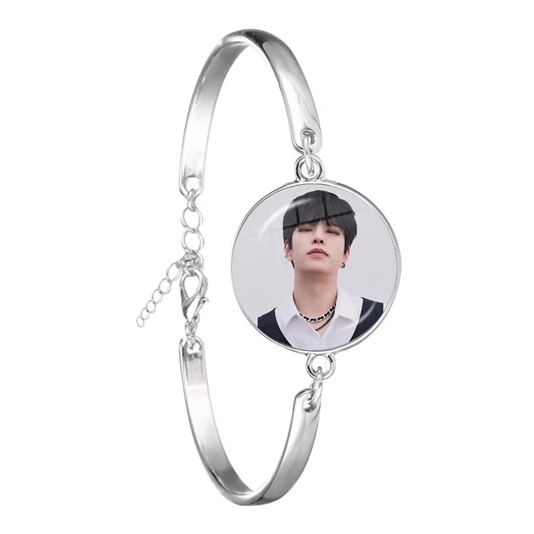 Stray Kids Kpop Merch Bracelet - Felix, Hyunjin, Minho & Changbin Cuff Bracelet Wrist Bangle for Fans | Perfect Kpop Concert Gift & KPOP Fashion Accessory for Daily Wear