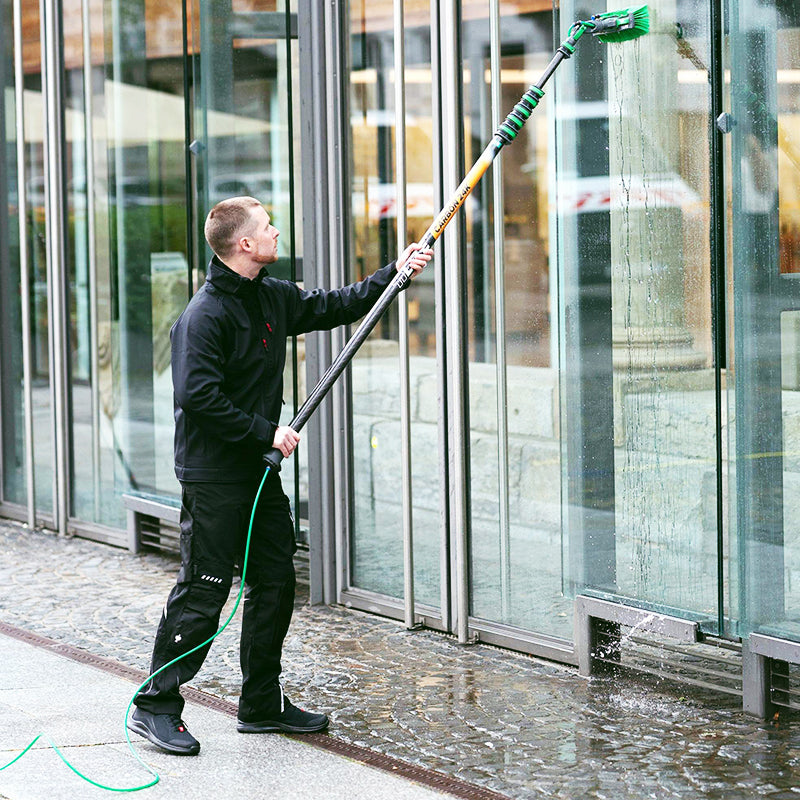Unger Gen2 nLITE® Carbon 24K Complete Window Cleaning Kit - Professional Squeegee with Carbon Fiber Pole for High-Rise Buildings & Hard-to-Reach Windows - Perfect for Commercial & Residential Use