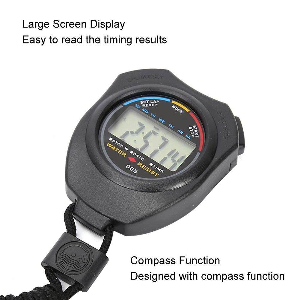 Digital Stopwatch for Sports - 2-Pack LCD Timer for Racing & Running