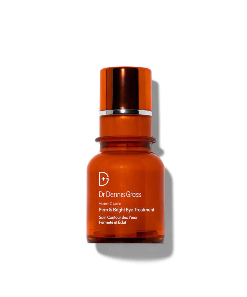 Dr Dennis Gross Vitamin C Lactic Firm & Bright Eye Treatment - Dark Circle & Puffiness Reduction for Brighter Eyes | Anti-Aging Eye Cream for Day & Night Use