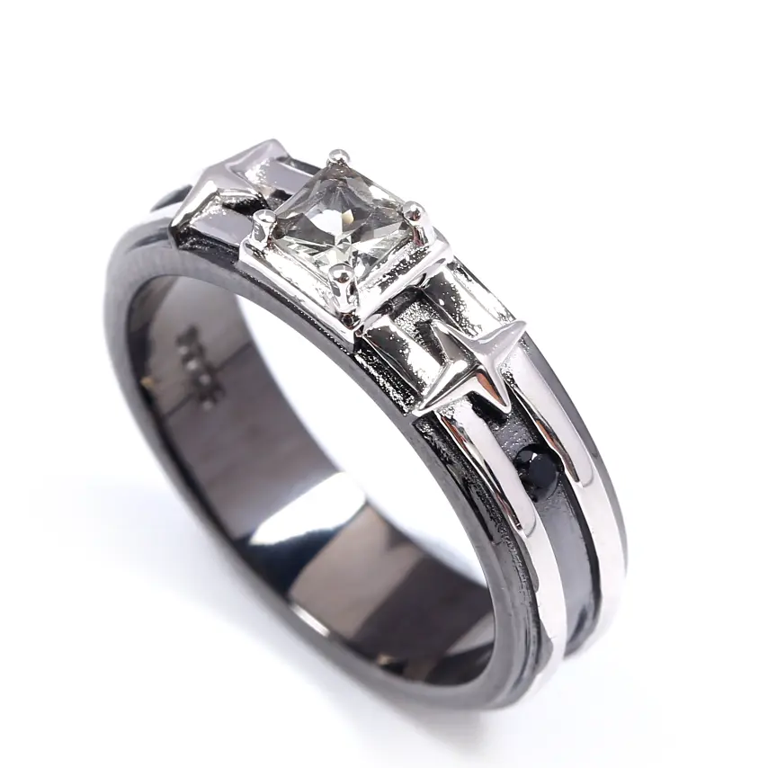 Dwayne Ring for Men - Stainless Steel Adjustable Band with Engraved Design - Perfect for Wedding, Anniversary, and Everyday Wear