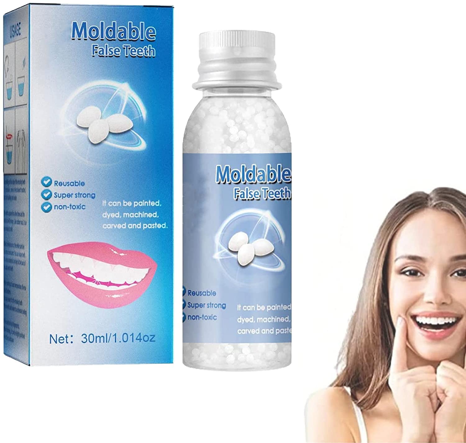 Temporary Tooth Repair Kit - Reusable Dental Filling Granules for Broken Teeth & Cavities | Emergency Tooth Filling Solution for Adults & Kids | Perfect for Travel, Home Use & Dental Emergencies (1 Piece)