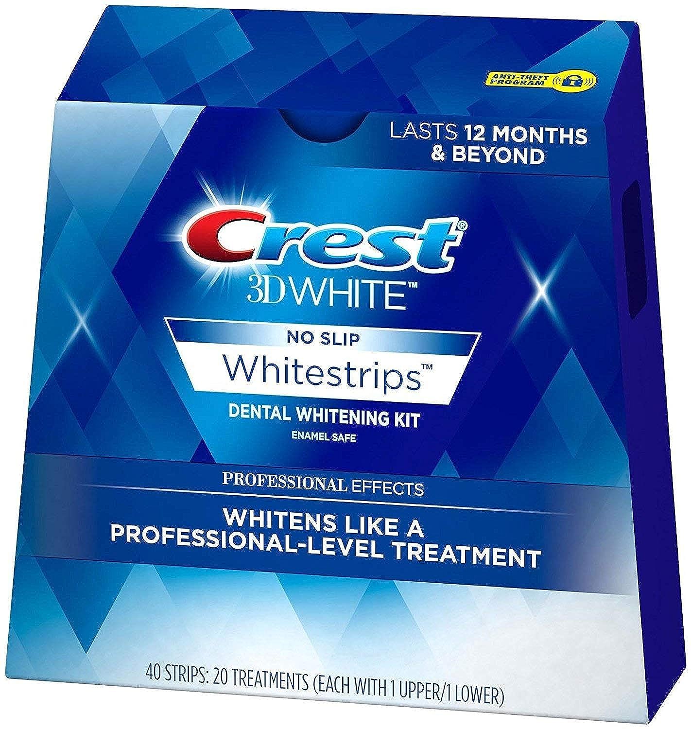 Crest 3D White Professional Teeth Whitening Strips Kit - 20 Treatments for Brighter Smile | At-Home Whitening for Special Occasions & Daily Confidence Boost