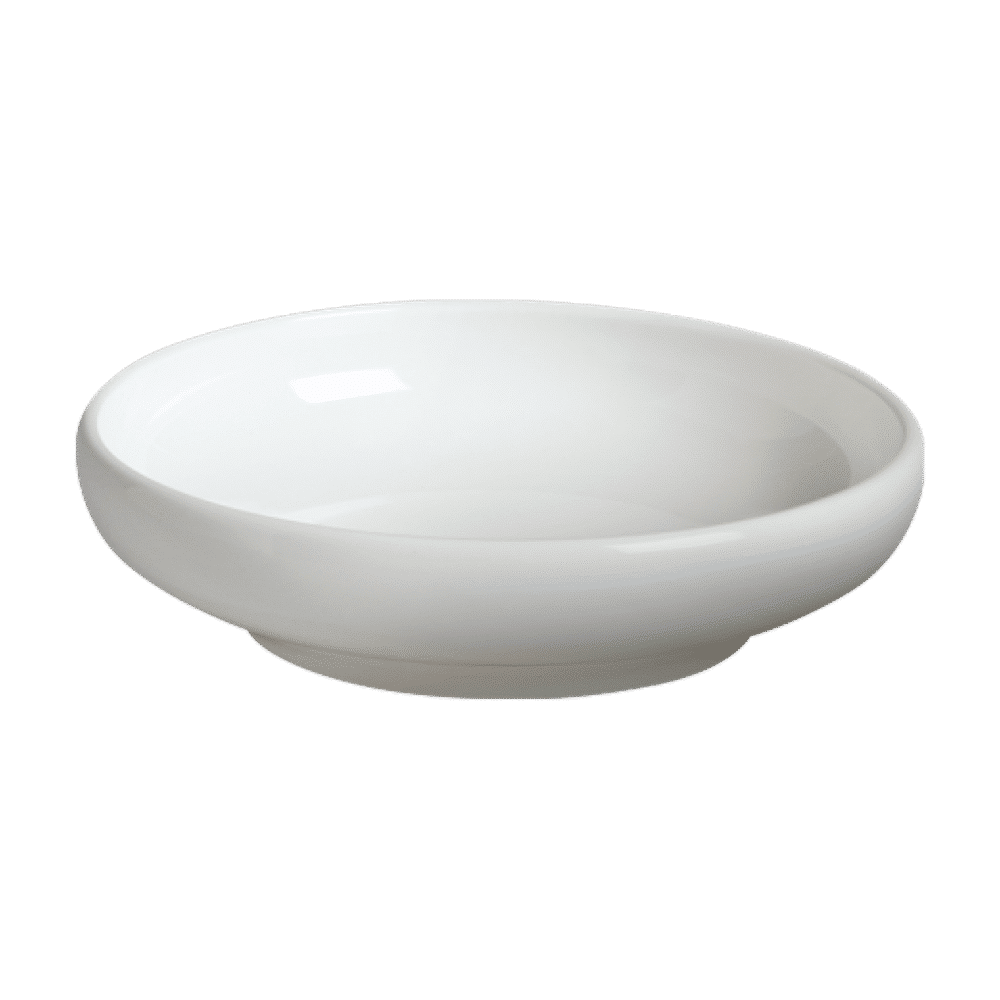 Cameo 4 Oz Fusion Dish - Round White Ceramic Appetizer Plates (12-Pack) - Perfect for Parties, Weddings, and Restaurant Serving