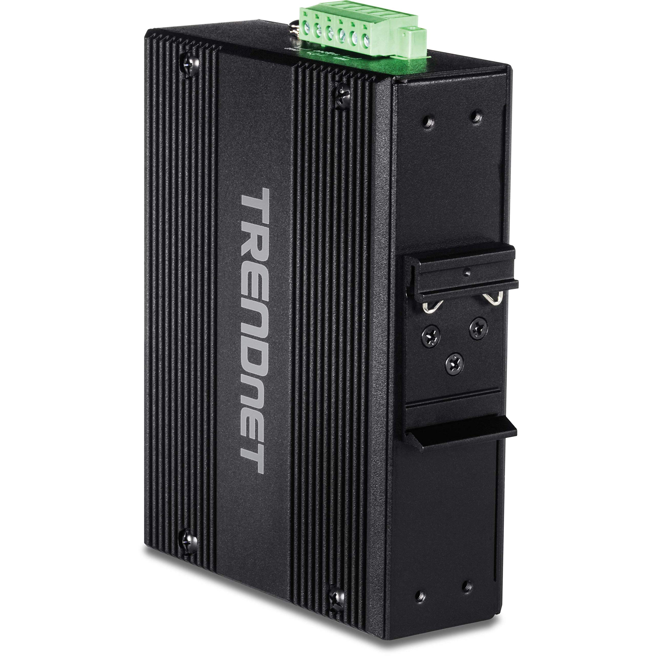 TRENDnet TI-PG80B 8-Port Industrial Gigabit PoE+ DIN-Rail Switch (24-56V) - Reliable Network Solution for Factory Automation, Security Cameras & IoT Devices