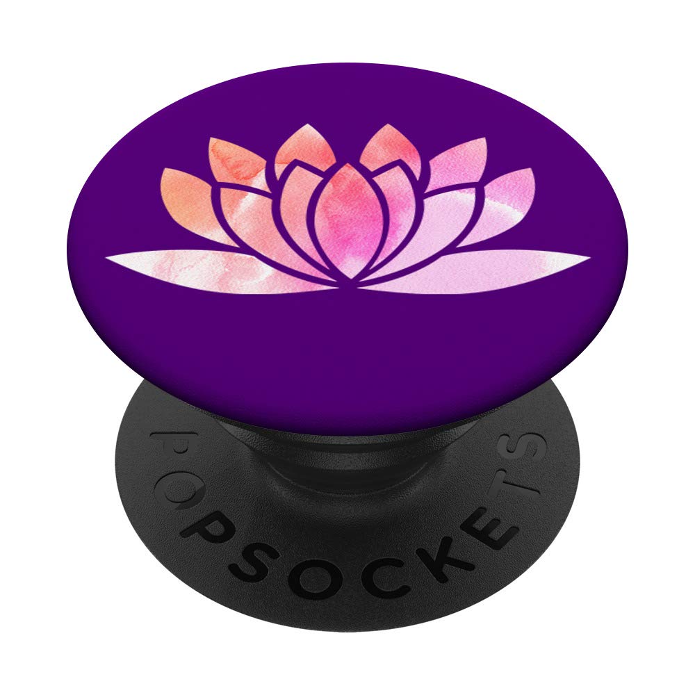 Purple Watercolor Lotus Flower Painting - Elegant Floral Art for Yoga Studios, Home Decor & Gifts for Women