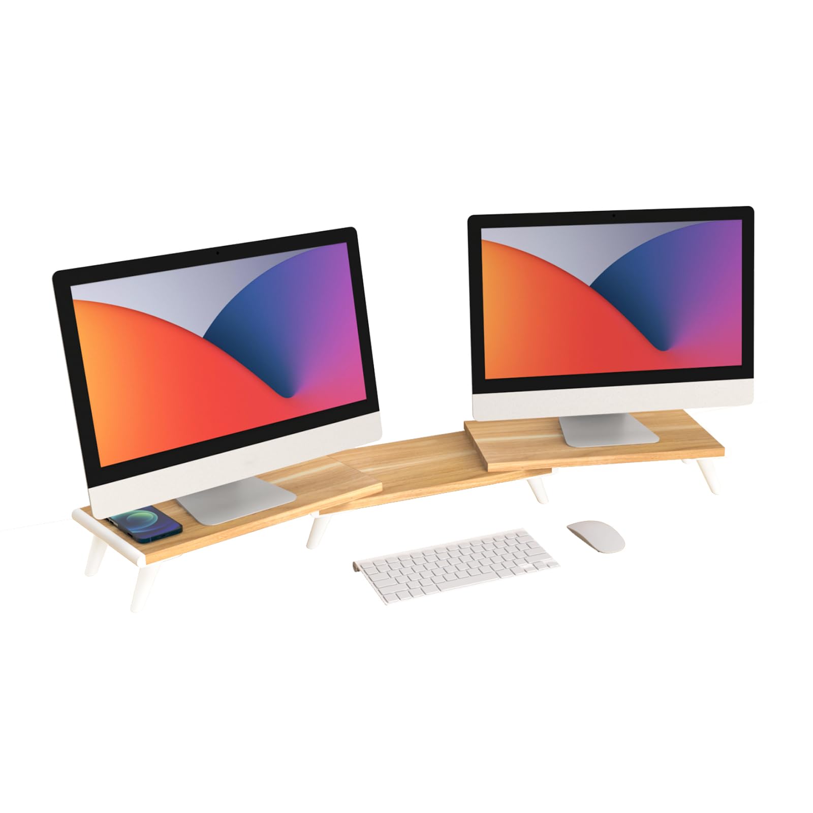 Loukin Dual Monitor Stand Riser for Desk - 43.6