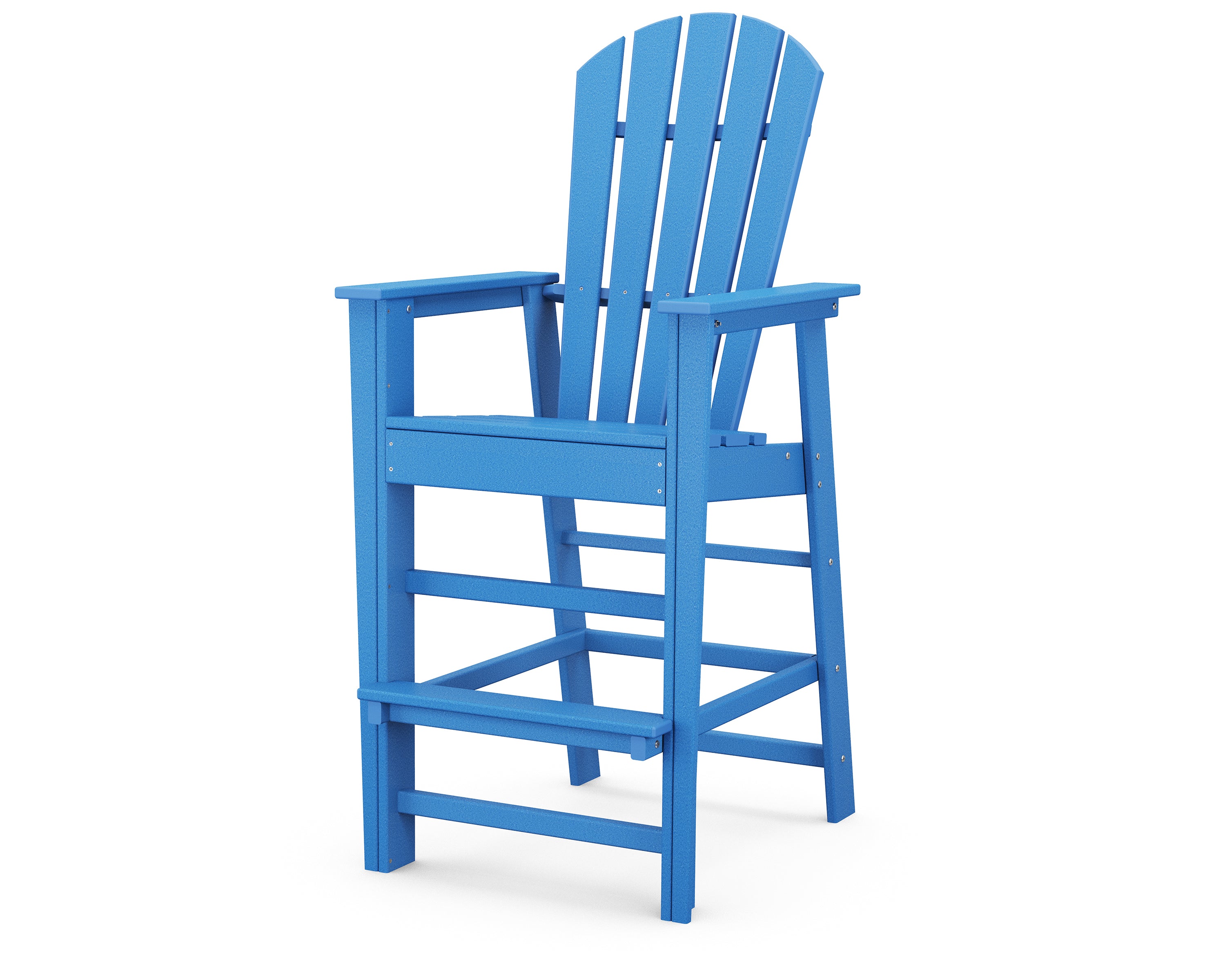 POLYWOOD South Beach Bar Chair - Outdoor Patio Furniture, Weather-Resistant Adirondack Style Bar Stool for Poolside, Deck, or Backyard - Comfortable & Durable Plastic Wood Material