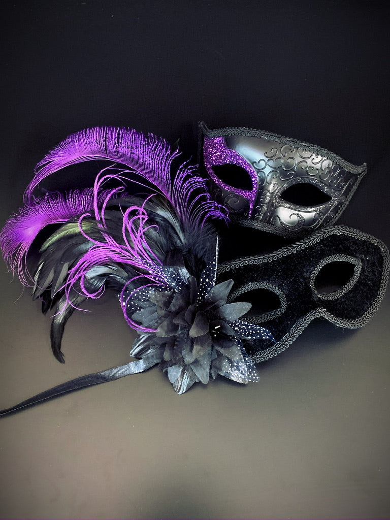 Purple Enigma Face Mask Set - Reusable & Breathable for Daily Protection - Perfect for Travel, Work & Public Safety