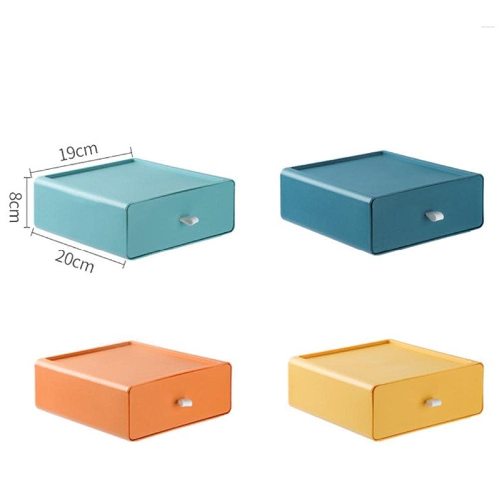 2-Pack Yellow Desktop Storage Box Drawers - Cosmetic & Office Desk Organizer for Makeup, Stationery, and Small Items - Perfect for Home, Office, and Dorm Organization