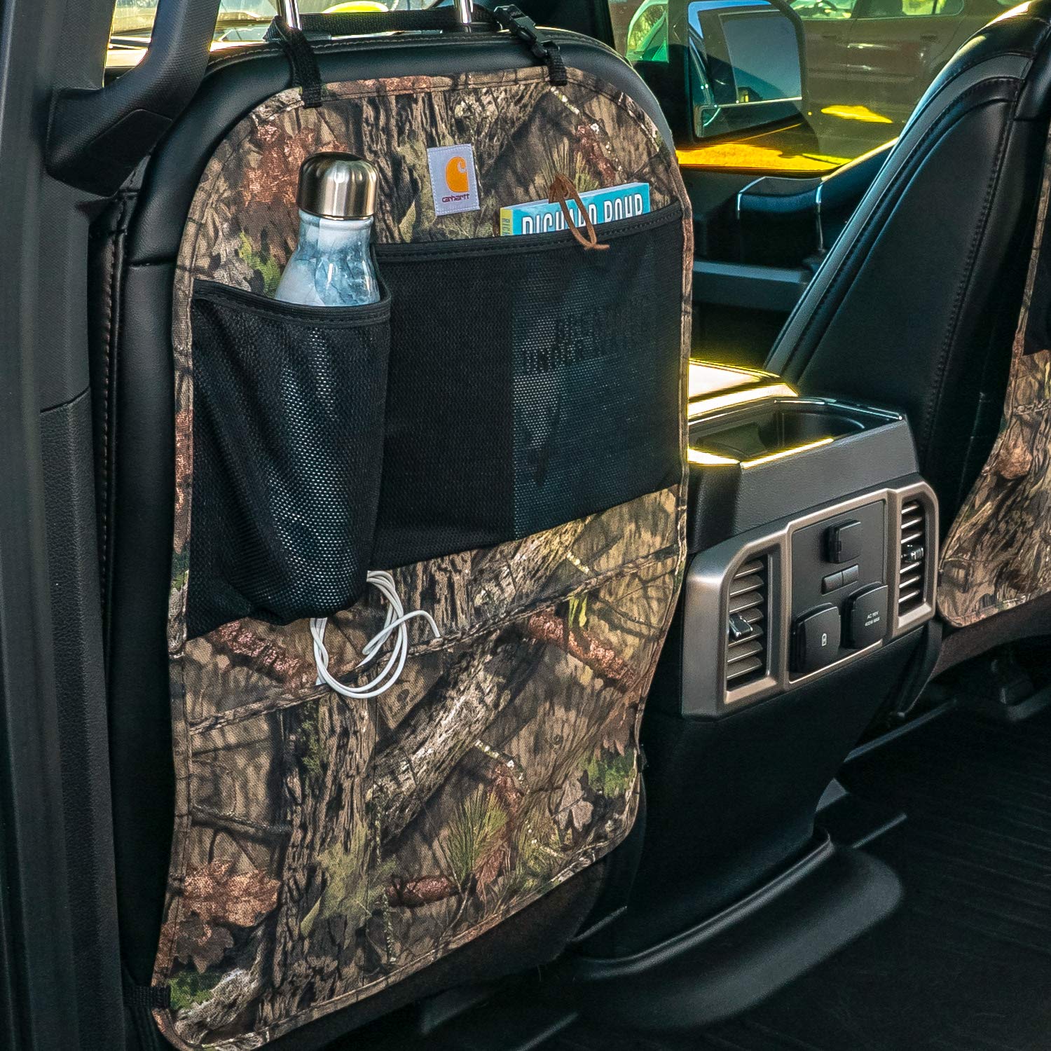 Carhartt Seatback Organizer - Durable Car Storage Organizer with Multiple Pockets for Phones, Keys & Essentials | Perfect for Road Trips, Commuting & Family Travel