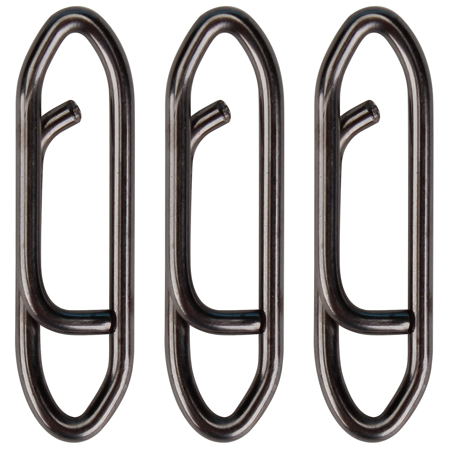 Stainless Steel Quick Change Fishing Lure Connectors - 50 Pcs Power Clips for Fly Fishing Tackle (50-135 lb Test) | Fast Leader/Bait/Hook/Weight Attachment | Ideal for Saltwater & Freshwater Fishing