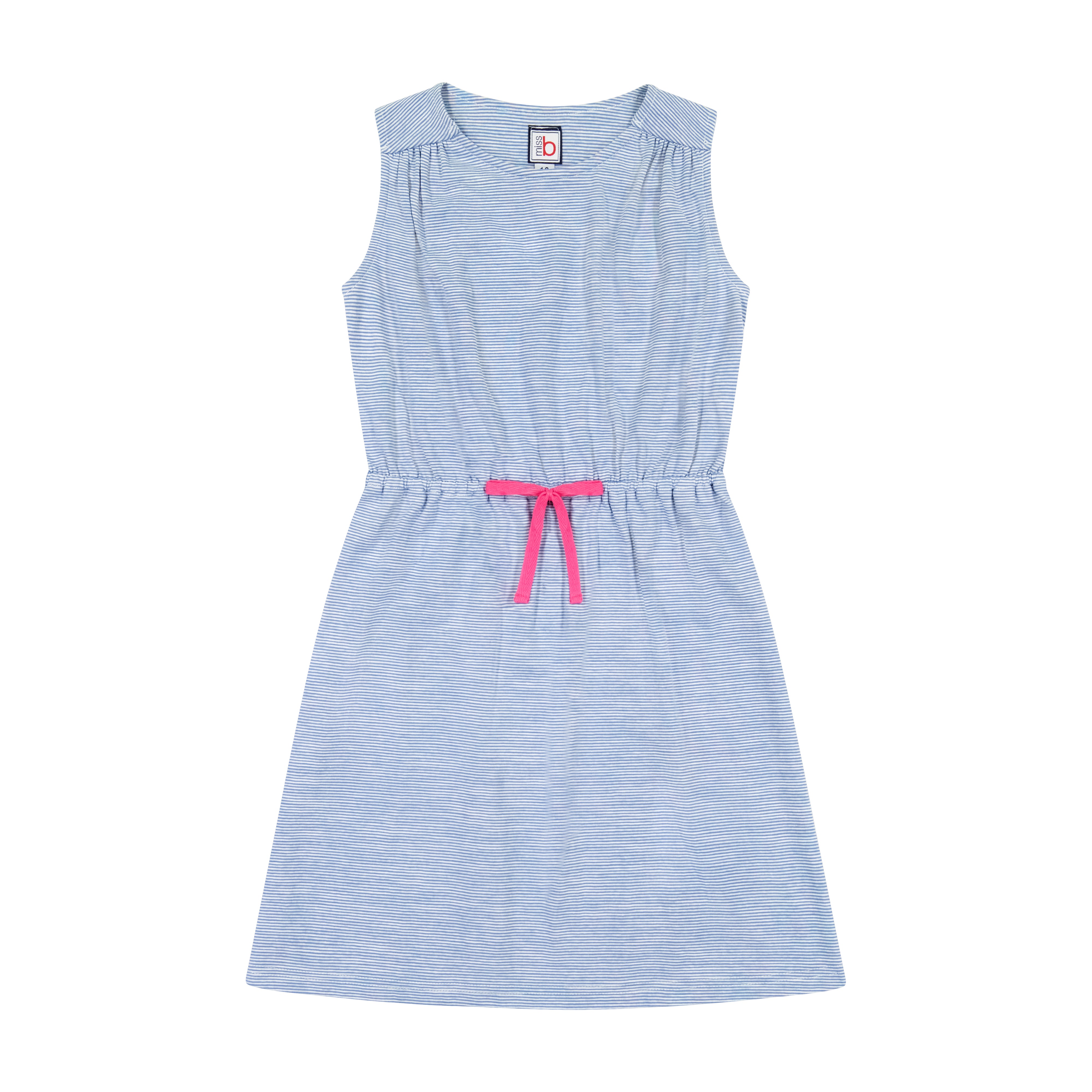 Lindsey Drawstring Dress in Blue Chambray - Perfect for Summer Outings & Casual Wear