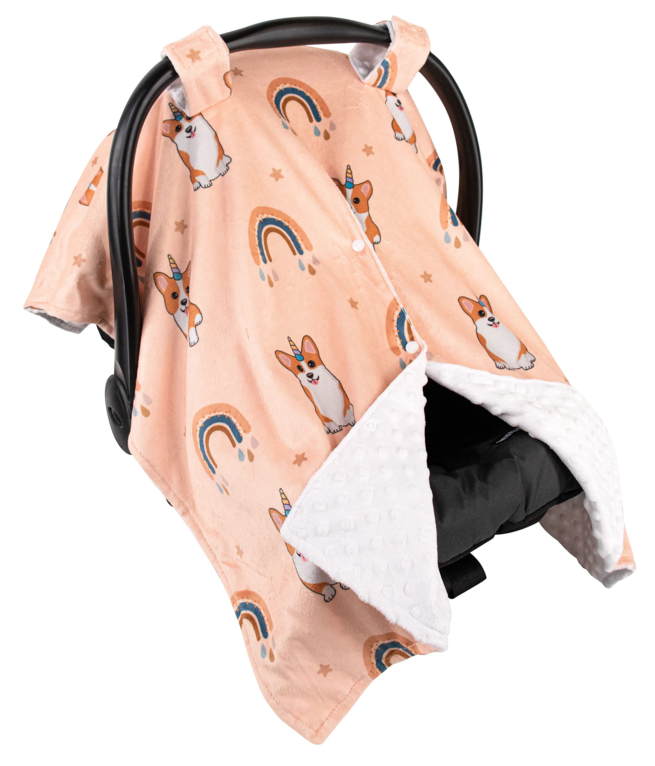 Premium Minky Baby Car Seat Cover - Soft & Cozy 40