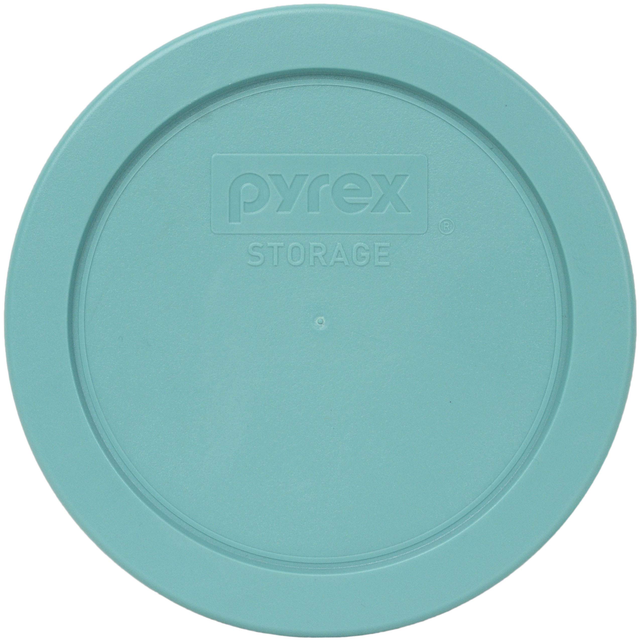 Pyrex Glass Mixing Bowls with Lids Set - 1-Cup White, 2-Cup Turquoise, 4-Cup Blue & 6/7-Cup Cadet Blue - Plastic Replacement Lids - Made in USA - Perfect for Baking, Meal Prep & Food Storage