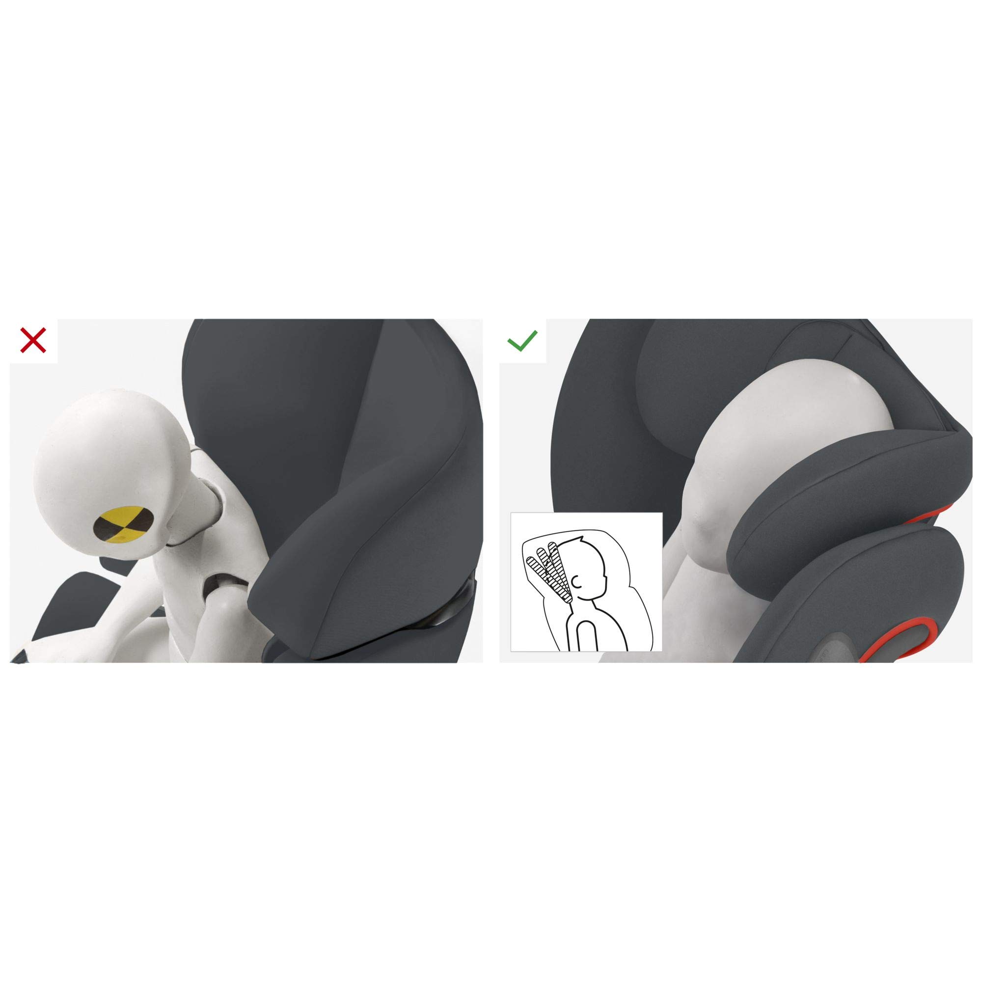CYBEX Solution B2-Fix + Lux Booster Seat - Steel Grey | Premium Car Safety Seat for Kids | Ideal for Travel & Everyday Use