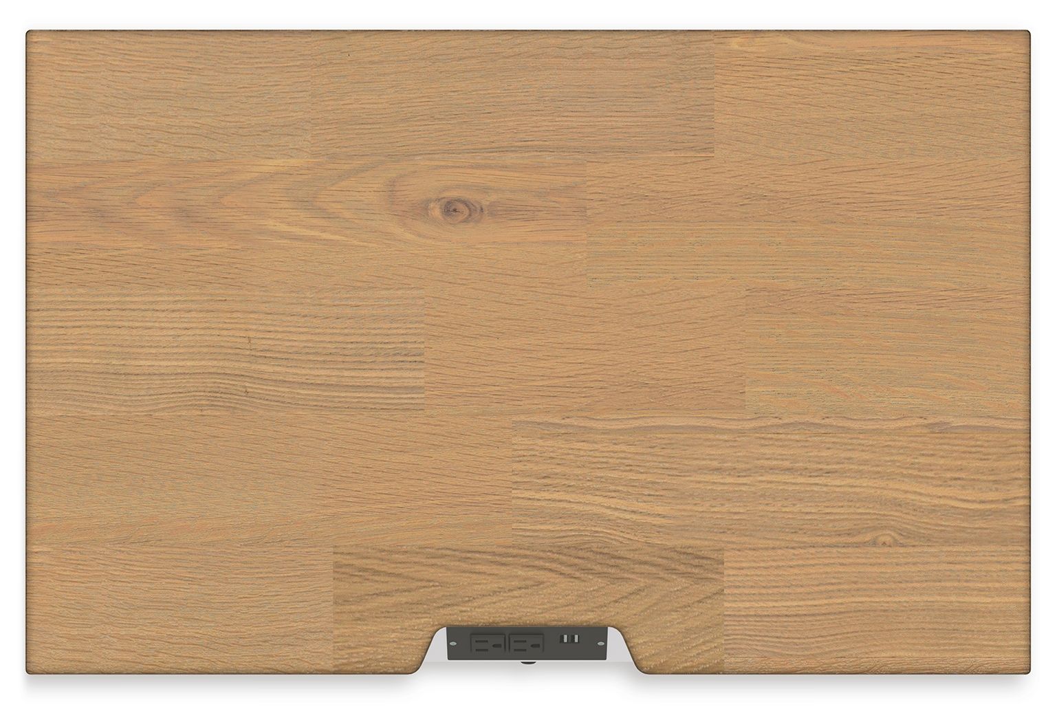 Ashbryn White & Natural Three-Drawer Nightstand - Bedside Table for Bedroom, Living Room, or Office Storage