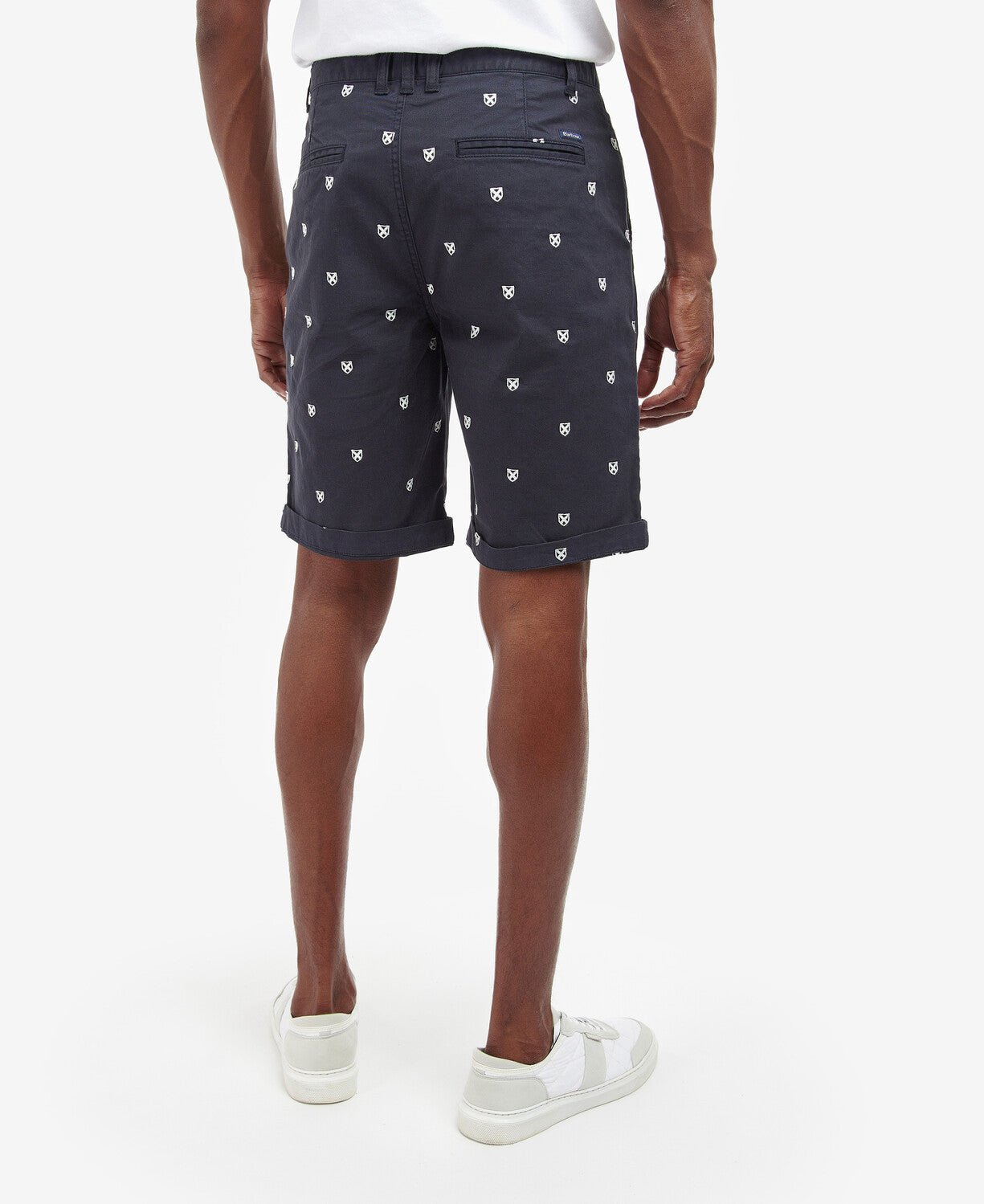 BARBOUR Embroidered Shorts for Men - Navy Blue Casual Summer Shorts | Comfortable & Stylish for Outdoor Activities, Beach, and Travel