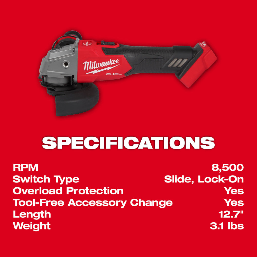 Milwaukee 2881-22 M18 FUEL 18V Brushless Cordless 4-1/2