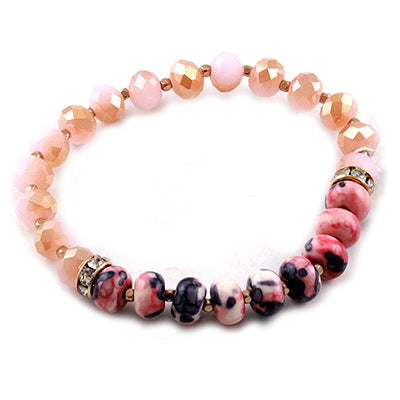 Handmade Stone and Bead Bracelet for Women - Natural Gemstone Beaded Jewelry for Boho Style, Yoga & Meditation - Adjustable Wrap Bracelet for Gifts and Everyday Wear