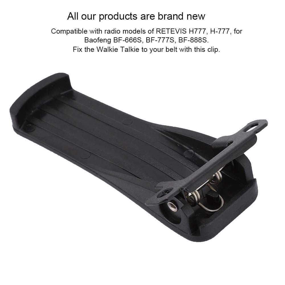 Original 10 Pack H777 Belt Clip Replacement for Baofeng BF-888S BF-666S BF-777S & Retevis H-777 Walkie Talkie - Secure Hands-Free Communication for Construction, Security, and Outdoor Activities