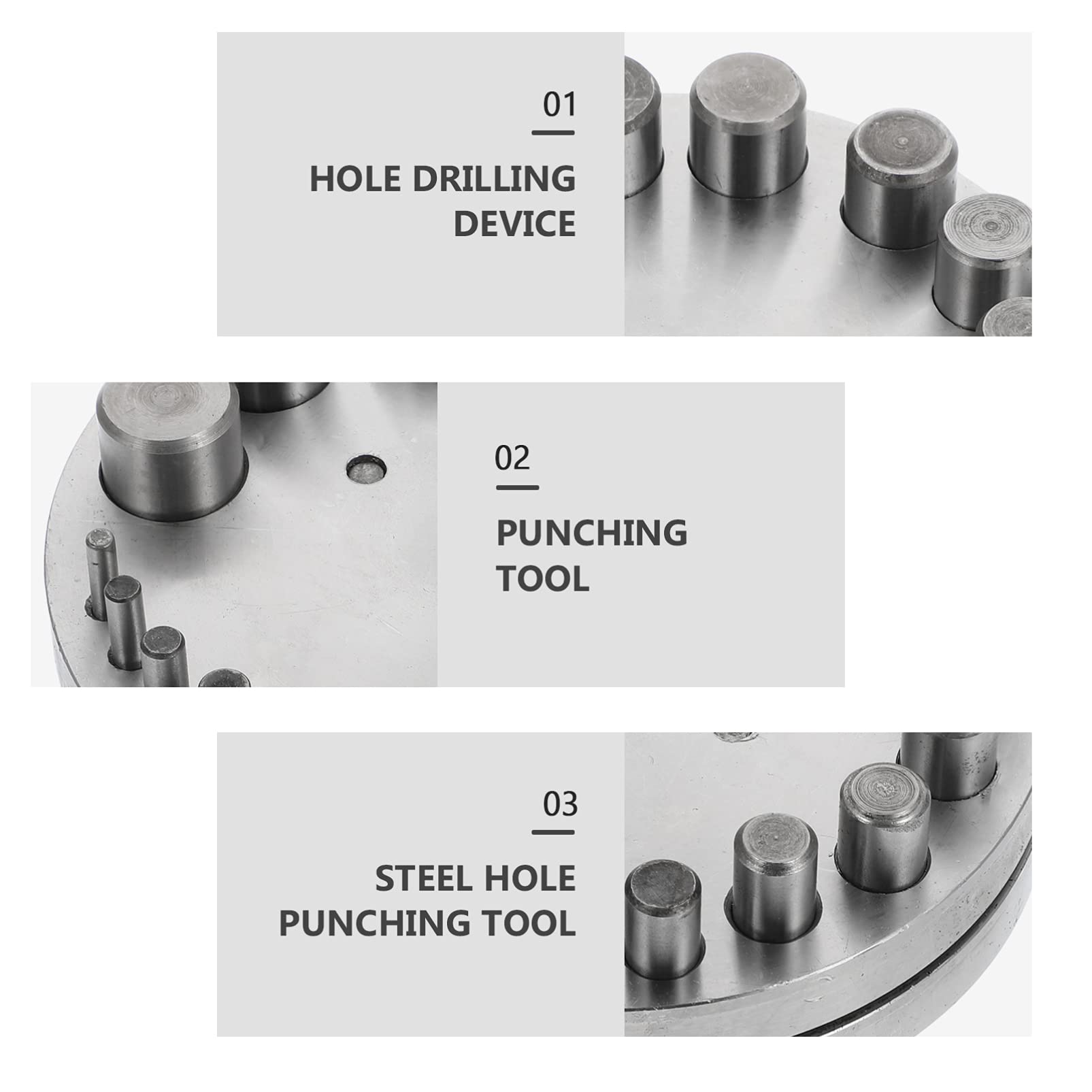 EXCEART 1 Set Jewelry Making Tools - Hole Punch, Hotfix Tool, Metal Punch, Leather Craft Kit for DIY Jewelry Repair, Coin Stamping & Leather Working (Great for Crafting, Jewelry Restoration & Metal Forming Projects)