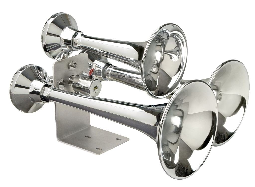 Wolo 838 Cannon Ball Express 24V Electric Solenoid Truck Horn - Loud Heavy Duty Air Horn for Semi Trucks, Emergency Vehicles & Off-Road Use