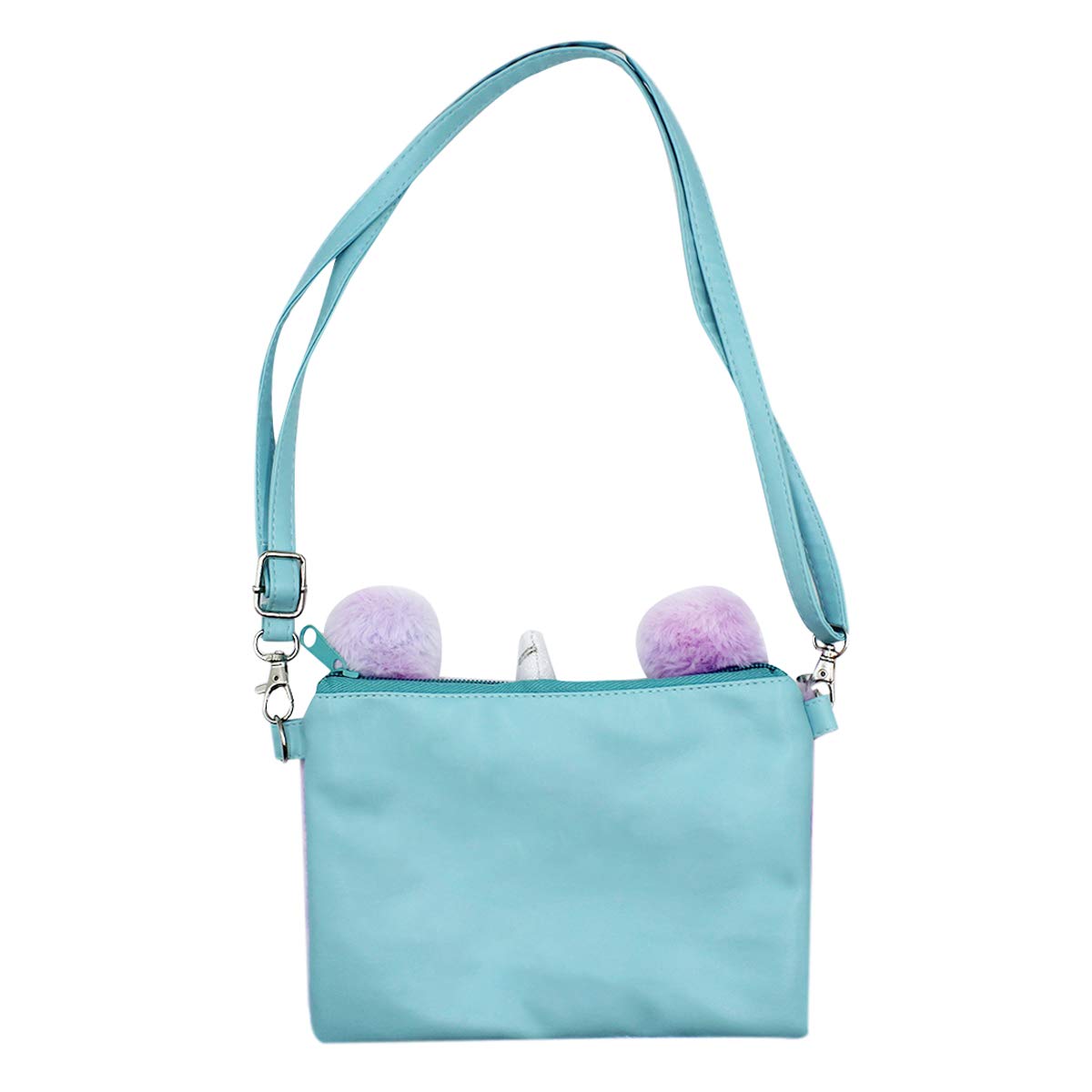 **MINGSEECESS Girls Fluffy Crossbody Purse - Cute Fuzzy Tie-Dye Shoulder Bag with Zipper for Kids, Coin Wallet | Perfect for School, Travel & Birthday Gifts**