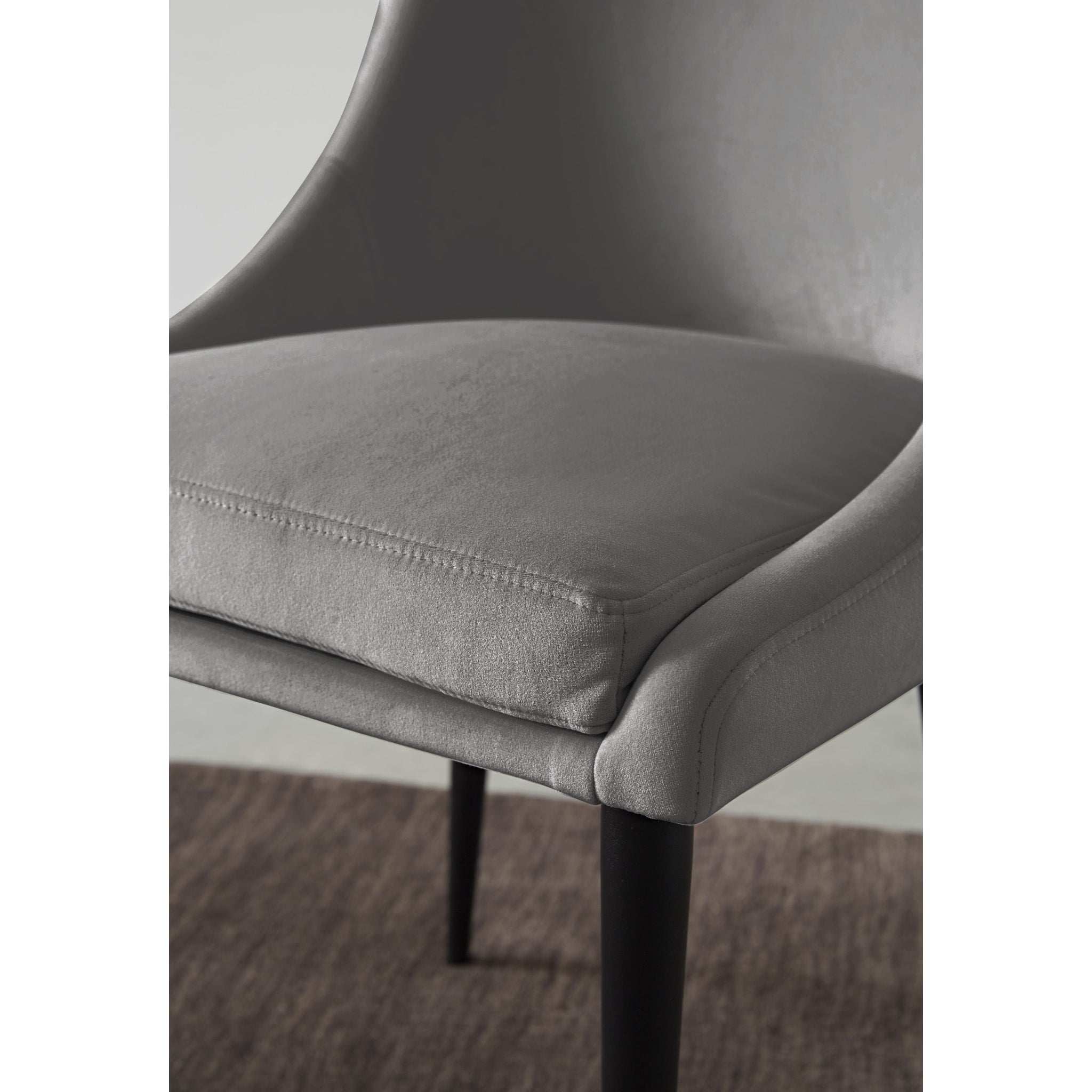 Winston Upholstered Metal Leg Dining Chair - Modern Goose & Black Accent - Perfect for Kitchen, Dining Room & Office Workspace