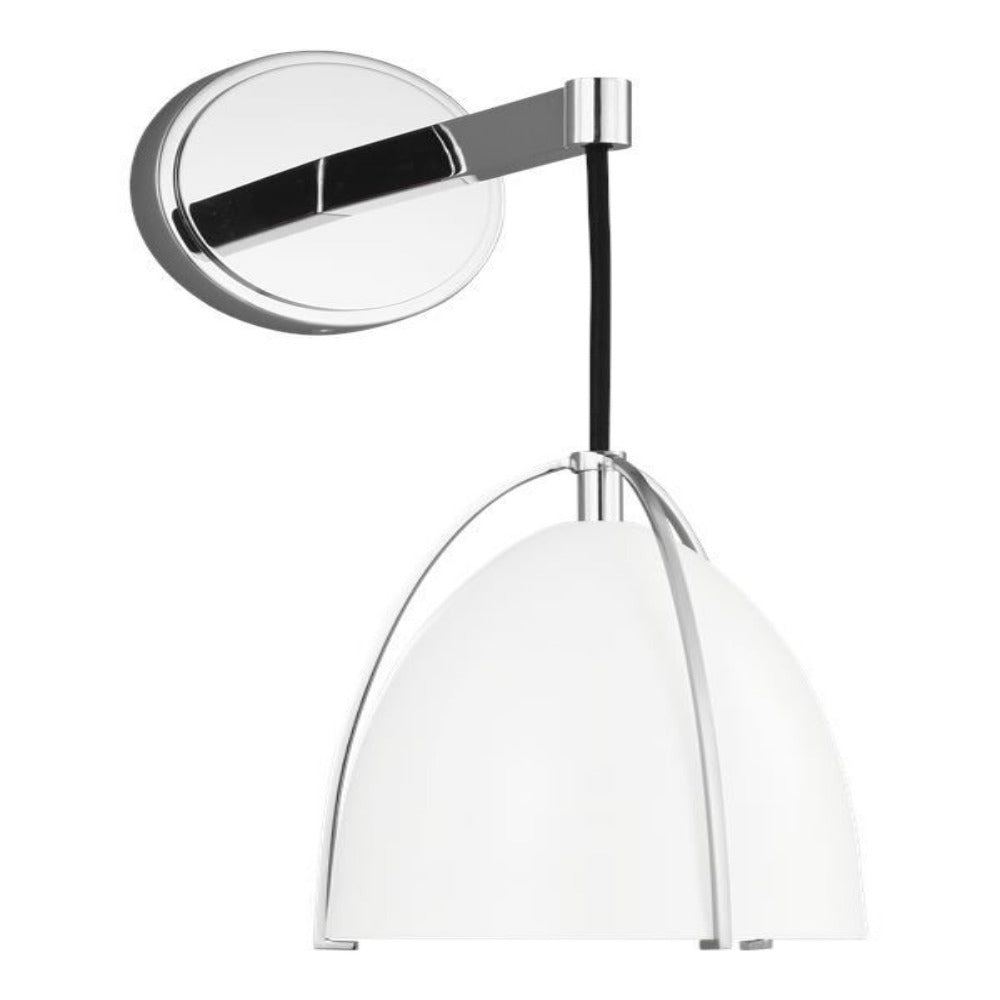 Chantel Matte White Wall Sconce - Modern Plug-in Light Fixture for Bedroom, Living Room & Hallway Lighting