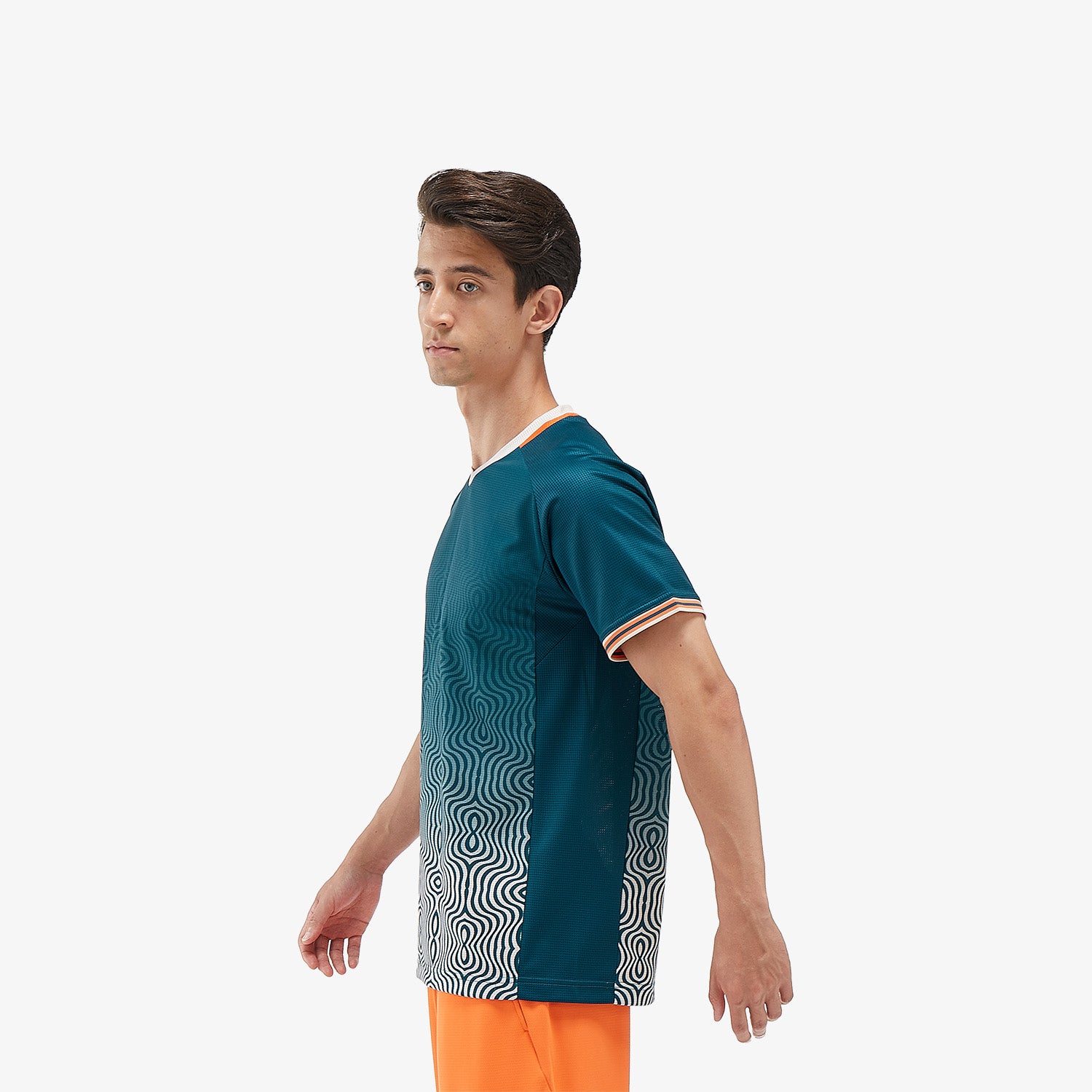 Yonex Men's Crew Neck Tournament Tennis Shirt 10567NSK (Night Sky) - Breathable Performance Top for Competitive Matches & Training