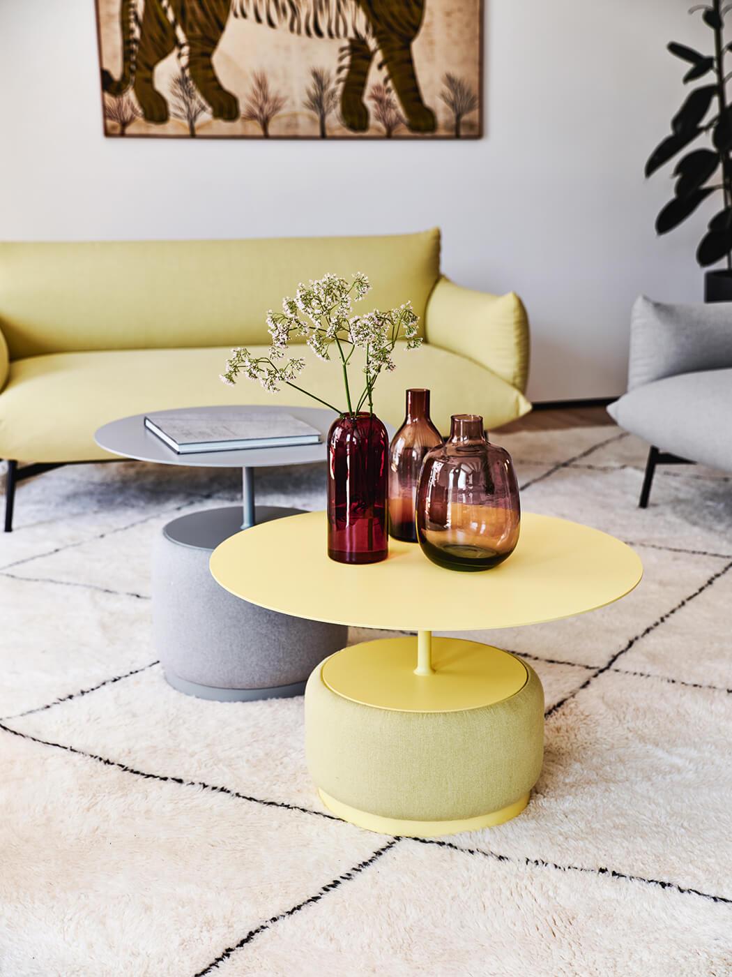 Midj Bloom Sound Absorbing Coffee Table - Modern Noise Reducing Living Room Furniture for Home Office & Small Spaces