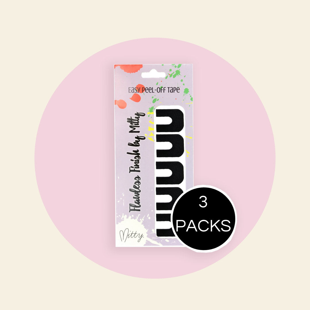 Mitty Flawless Finish Peel Off Mani Tape - Black | Nail Art Stickers for Salon-Quality Manicures at Home | Perfect for DIY Nail Designs & French Tips