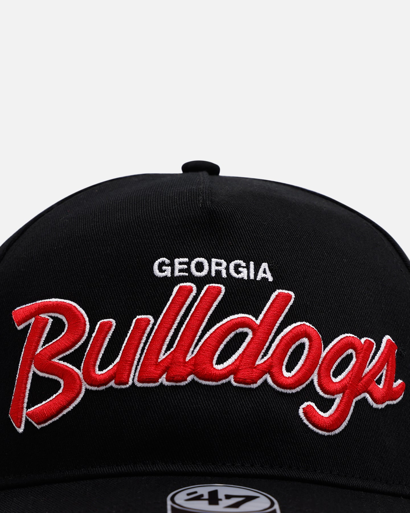 47 Brand Georgia Bulldogs 'Black Dome Script' 47 Hitch Snapback Black Hat - Adjustable Baseball Cap for Men & Women - Perfect for Game Day, Sports Events & Casual Wear