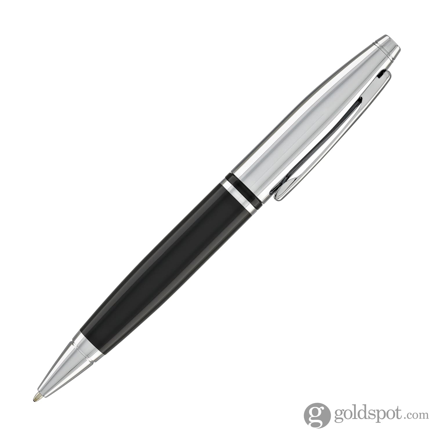 Cross Calais Chrome & Black Ballpoint Pen - Premium Writing Instrument for Office, School, and Business Gifts