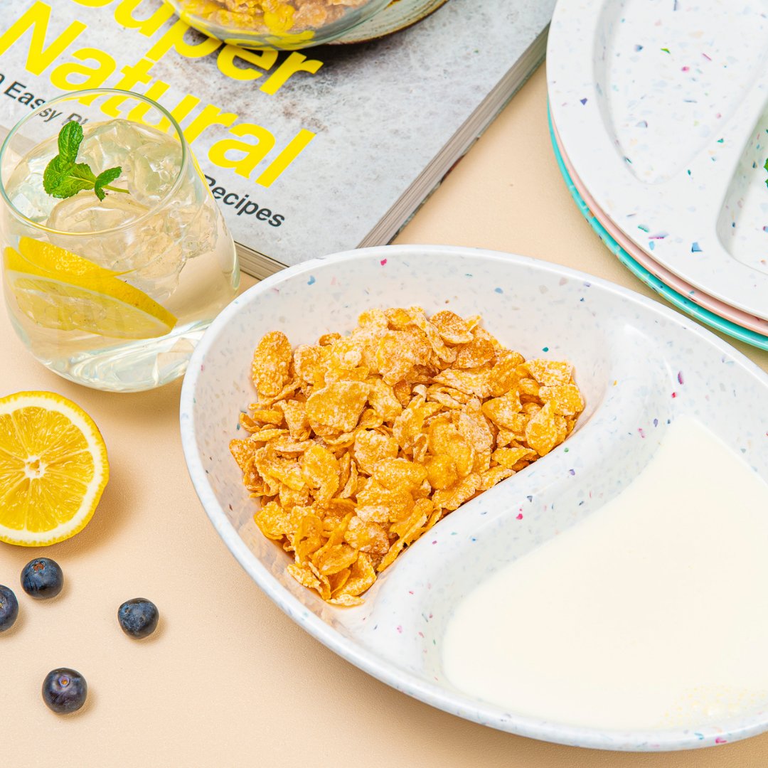 2PC White Confetti Divided Serving Dish - Perfect for Parties, Weddings & Dessert Displays