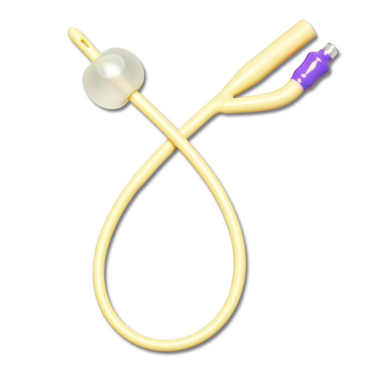 Premium Silicone Elastomer Coated Latex Foley Catheter - Medline Brand - Available in All Sizes for Hospital, Home & Clinical Use