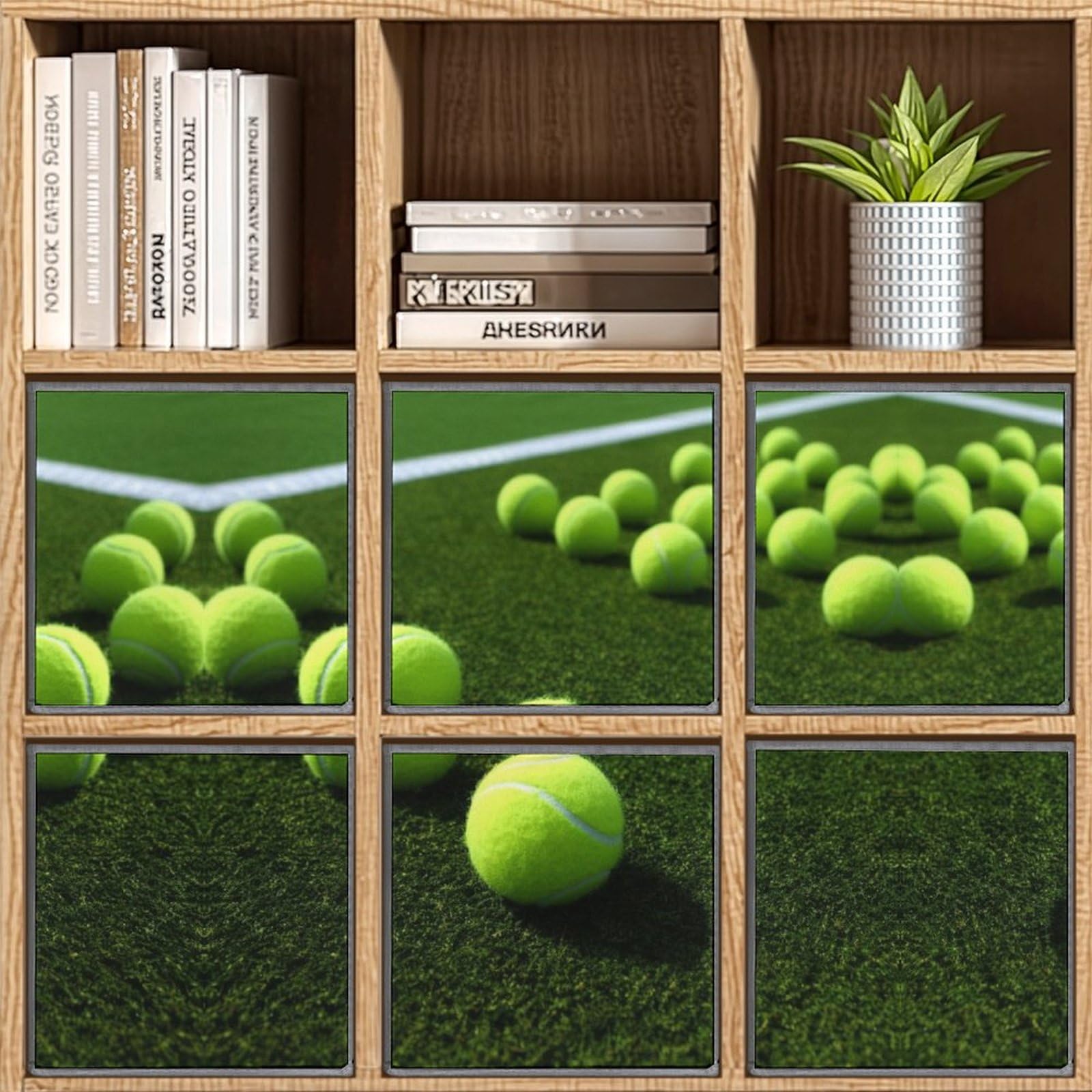 Premium 6-Pack Collapsible Storage Baskets with Handles - Foldable Fabric Storage Cubes for Tennis Balls, Sports Gear & Home Organization - Perfect for Closet, Laundry Room & Courtside Equipment Storage