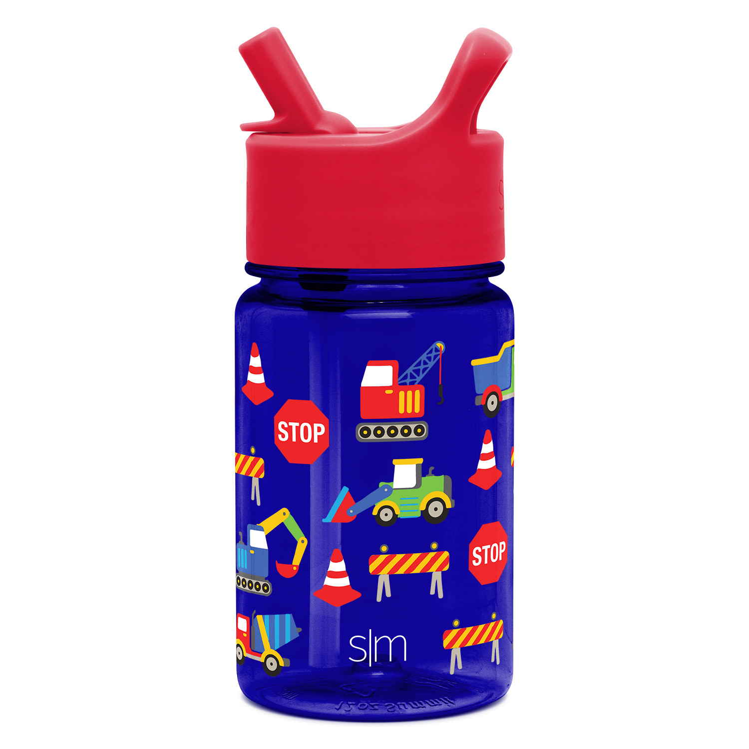Summit Kids Plastic Water Bottle with Straw Lid - BPA Free Leak Proof Water Bottle for School, Sports & Outdoor Activities