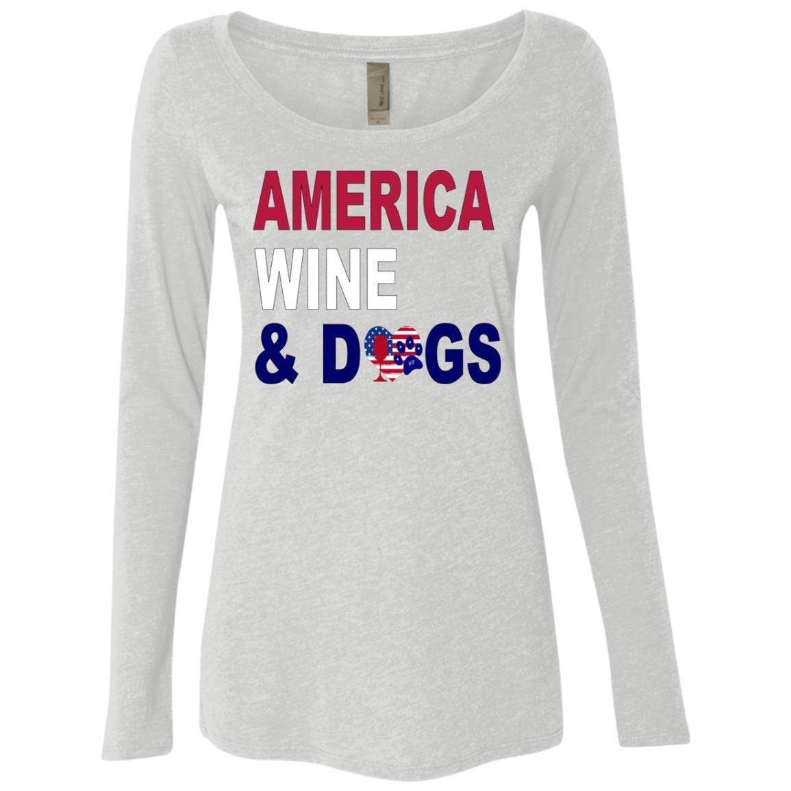 WineyBitches.Co Women's Long Sleeve Scoop Neck Tri-Blend T-Shirt - Soft & Comfortable Casual Wear for Everyday Outfits
