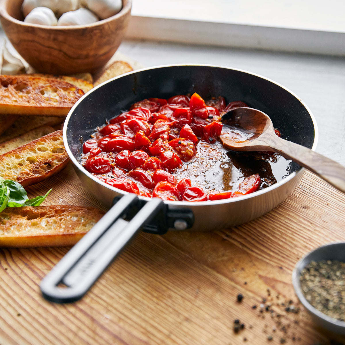 Stanley Tucci™ Premium 4-Piece Stainless Steel & Ceramic Nonstick Cookware Set with Free Tucci Cookbook – Perfect for Home Chefs & Gourmet Cooking