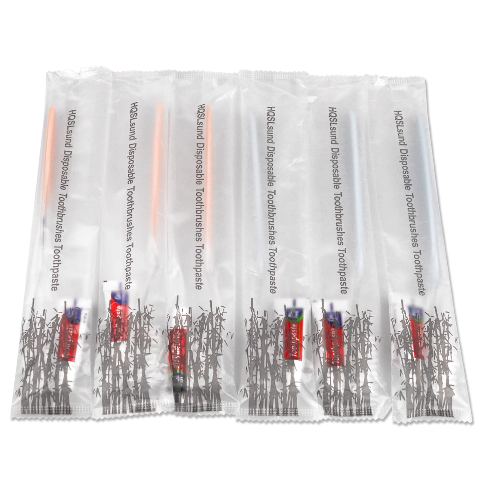 60 Pack Disposable Toothbrushes with Toothpaste - Individually Wrapped Travel Toothbrushes (2 Colors) - Perfect for Travel, Camping, Hotels, and Emergency Kits